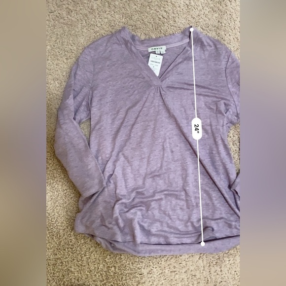 Orvis Ladies' Lilac Purple Linen Top Size Medium - Picture 9 of 11